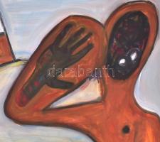 Fe. LL jelzéssel: A kéz. Olaj, papír, 50x70 cm