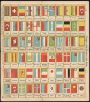 cca 1900 Landesfarben und Kokarden d. Deutschen Reichs, Landesfarben der Kronländer Österreichs und von Ungarn, könyvmelléklet
