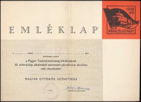 1964-1969 Magyar Tanácsköztársaság 50 éves emléklap és szocialista brigád oklevél