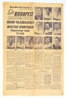 1954 Az Esti Budapest rendkívüli kiadása a Magyarország-Anglia 7:1 futballmeccs hírével