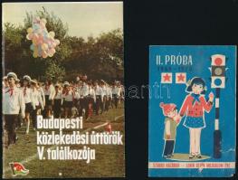 Úttörő és kisdobos mozgalommal kapcsolatos szórólapok, címkék, emléklapok, jegy, stb., 14 db