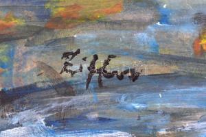 Ziffer jelzéssel: Vízparton. Olaj, karton. 30×40 cm