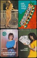 1988-1999 8 db pénzintézeti kártyanaptár, közte erotikus