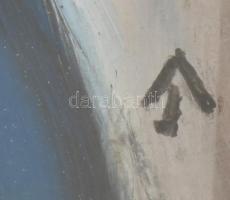 Aknay jelzéssel: Ikon. Olaj, papír, üvegezett fa keretben, 30x21 cm