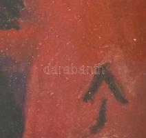 Aknay jelzéssel: Kék angyal. Olaj, papír, üvegezett fa keretben, 30x21 cm