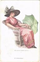 1915 By Appointment. Lady art postcard. Reinthal & Newman No. 624. s: T. Earl Christy (kis szakadás / small tear)
