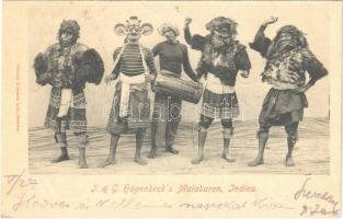 1900 Malabar, Indian native folklore, traditional costumes. I. & G. Hagenbeck. Wilhelm Hoffmann A.-G.