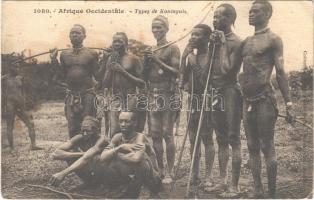 Afrique Occidentale, Types de Koniaguis / Group of Konyagi people, African folklore (fa)