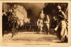 1916 Straßenbild der brennenden Stadt Schaulen / WWI German military, burning buildings in Siauliai (Lithuania) + K.u.K. Mobiles Reservespital 4/10. HADTÁP-POSTAHIVATAL 148 (EB)