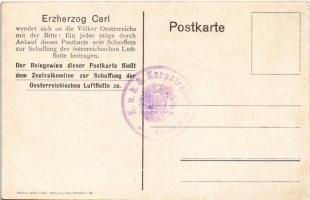 Für Österreichs Luftflotte / WWI Austro-Hungarian K.u.K. military air fleet, air force charity card,...