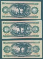 1969. 10Ft(6x) egymásutáni sorszámokkal T:I