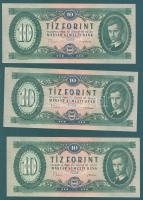 1969. 10Ft(6x) egymásutáni sorszámokkal T:I