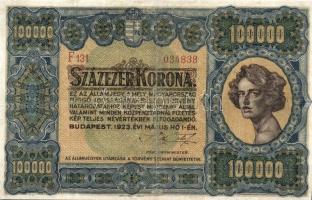 1923. 100.000K T:restaurált