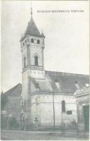 Munkács, Mukacheve, Mukacevo; Református templom, drogéria / Calvinist church, drogerie