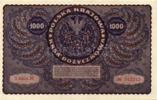 Lengyelország 1919. 1000M(5x) egymásutáni sorszámokkal(4x) + egy ugrással(1x) T:II+ csak egyszer hajtva!