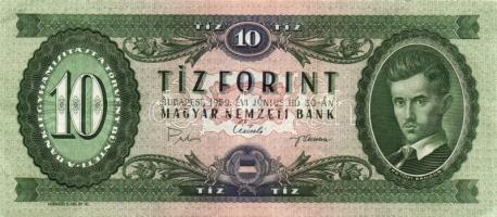 10Ft 1962.(2x) T:II+,II + 1969(3x) T:II+ + 1975(2x) + 20Ft 1980. T:II+ T:II+ összesen 8db