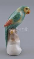Herendi porcelán papagáj, kézzel festett, jelzett, hibátlan állapotban, m: 7,5 cm