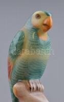 Herendi porcelán papagáj, kézzel festett, jelzett, hibátlan állapotban, m: 7,5 cm