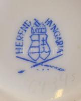 Herendi porcelán mini váza, kézzel festett, jelzett, lepattanással, kopással, m: 7 cm