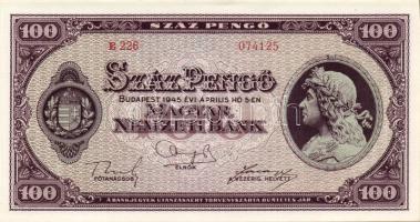 1945. 100P(3x) egymásutáni sorszámokkal T:I