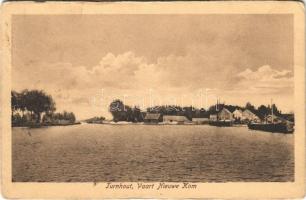 1924 Tornhout, Vaart Nieuwe Kom / lake, boat (EK)