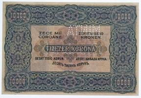 1920. 10.000K "Orell Füssli Zürich" "MINTA" perforációval és piros "000 - 0...