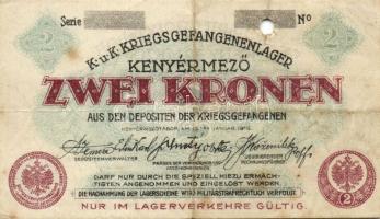 Kenyérmező/hadifogolytábor 1916. 2K szám nélkül, lyukasztva T:II-/III+