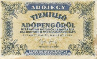 1946. 10.000.000AP T:III + 10.000.000AP vízjellel, fordított címerrel T:IV