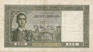 Jugoszlávia 1939. 10D T:II-