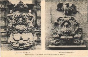 Antwerp, Anvers, Antwerpen; Museum Plantin-Moretus, Balthazar Moretus II., Balthazar Moretus III. / Museum, statues