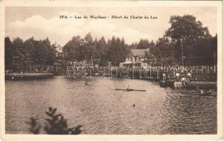 Spa, Lac de Warfaaz, Hotel du Chalet du Lac / lake, kayaks