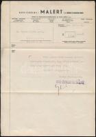 1945 Bp., MALERT Magyar Légforgalmi Rt. által küldött levél