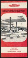 cca 1980 ÁFOR benzinkúthálózata Magyarországon és Budapesten