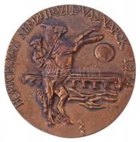 Kiss Sándor (1925-1999) 1974. "Hortobágyi Nemzetközi Lovasnapok 1974" Br plakett dísztokban (88mm) T:2