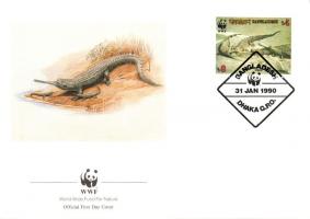 WWF crocodile FDC WWF Krokodil FDC WWF Gangesgavial FDC