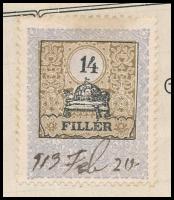 1903 Győr, Marton Béla rőfös, szabókellékek stb. fejléces számlája okmánybélyeggel