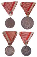 1914. "Ferenc József I. osztályú Ezüst Vitézségi Érem" peremén jelzett Ag kitüntetés mells...