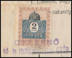 1911 Győr, Ott Ernő Mű- és Tűzifa Kereskedésének  fejléces számlája, okmánybélyeggel