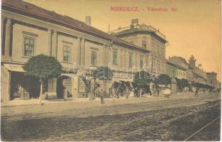 1912 Miskolc, Városház tér, Zálogintézet, cipész, Polgári áruház, üzletek