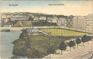 Budapest XI. Lágymányosi sporttelep, Taussig 154. 1918/21 (ragasztónyom / gluemark)