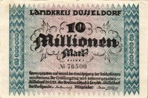 Német Birodalom/Weimari Köztársaság/Düsseldorf Landkreis 1923.8.23. 10.000.000M T:II