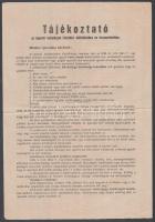 1945 Tájékoztató az igazoló nyilatkozat kiállításához és felszereléséhez nyugatra távozottaknak és orosz fogságba kerülteknek