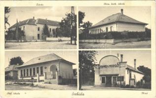 1941 Berhida, Zárda, Római katolikus és református iskola, Árpád Mozgó mozi