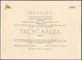 1924 Meghívó a Balatoni Yacht Club által rendezett Yacht-bálra