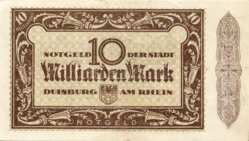 Német Birodalom/Weimari Köztársaság/Duisburg 1923.9.25. 10.000.000.000M T:I