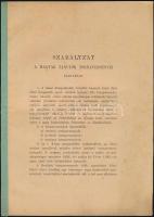 1892 Bp., Szabályzat a magyar tanulók tornaversenyei tárgyában, 12p