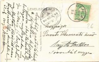 1908 Perlasz, Perlez; Fő utca, templomok / main street, churches (r)