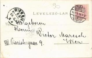 1898 Brassó, Kronstadt, Brasov; v. Schlossberg, Schwarz u. Weisser Turm, Katharinentor, Obere Burg P...