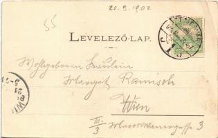 1902 Temesvár, Timisoara; Józsefvárosi indóház, vasútállomás. Raschka kiadása / Bahnhof / Iosefin ra...