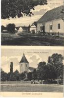 1917 Dédes, Dédesd (Dédestapolcsány); Fő utca, Langsch üzlete, Református templom és környéke. Langsch Imréné kiadása (EK)
